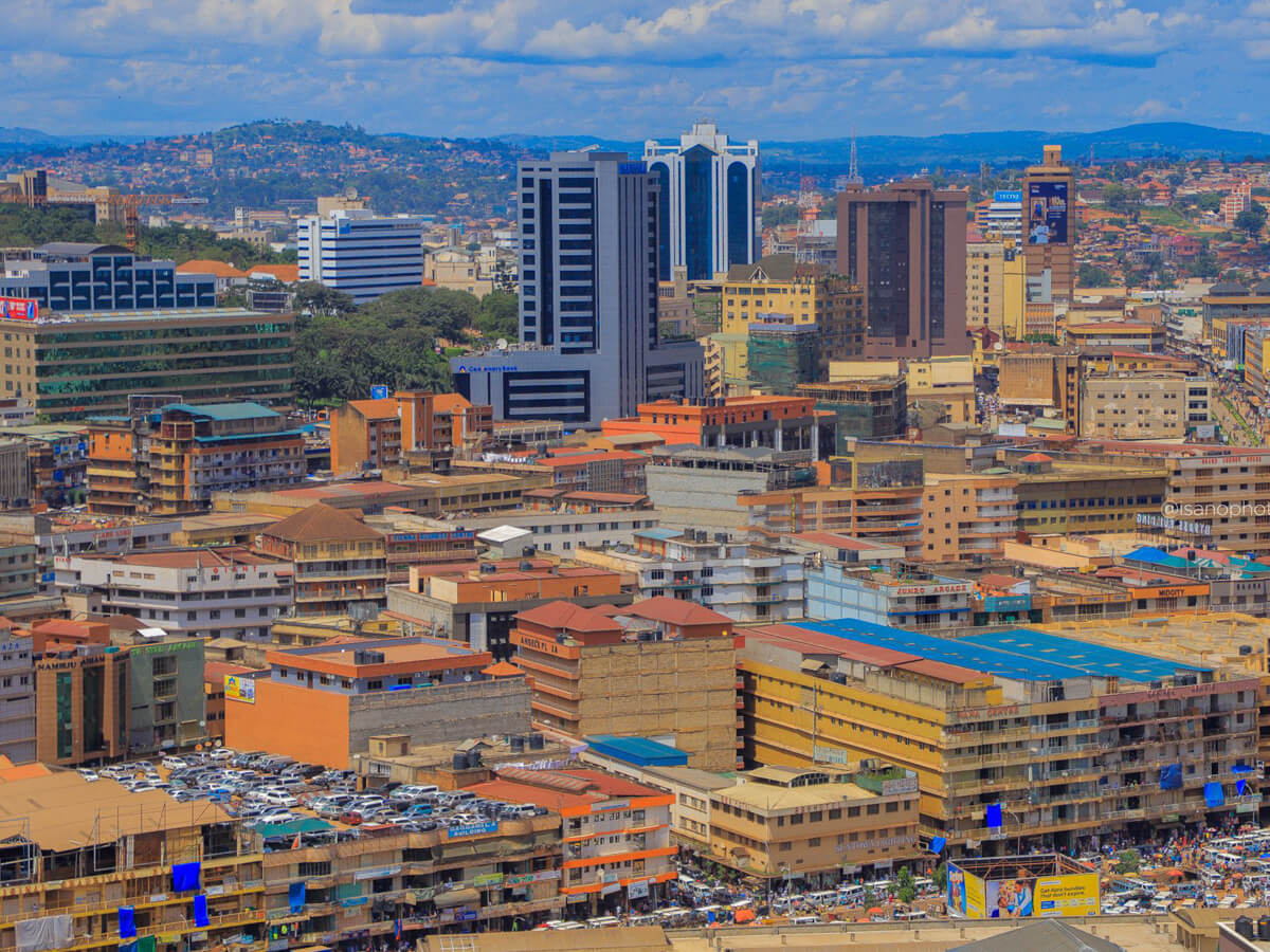 Kampala city aerial