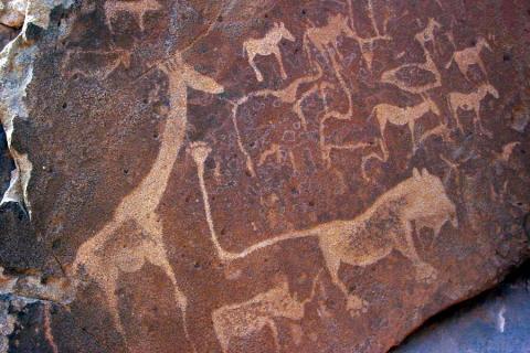 Twyfelfontein rock carvings namibia