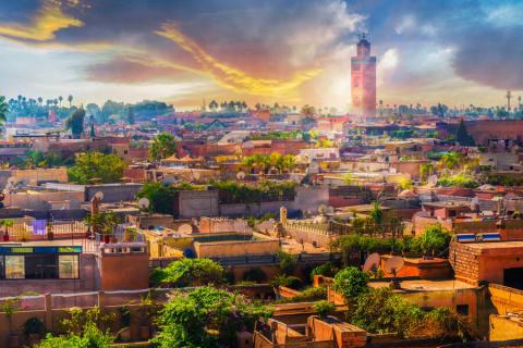 marrakech susrise morocco