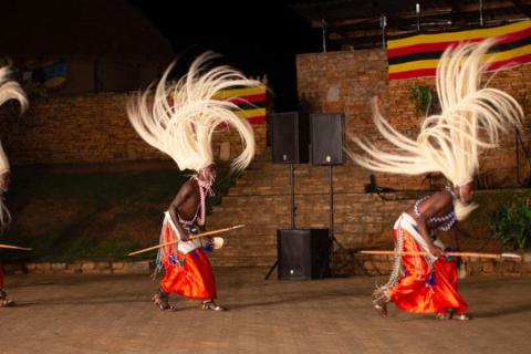 traditional dancers at ndere centre in kampala